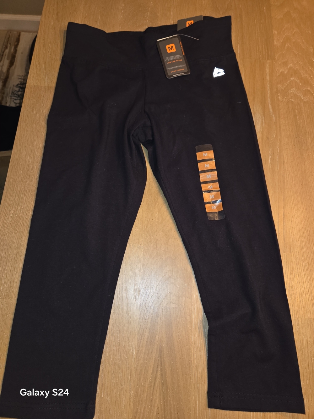 RBX Black Performance Leggings Capri Length Womens M New